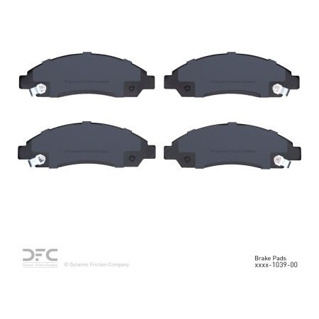 Dynamic Friction Co DFC 3000 Semi-Metallic Brake Pads - Dynamic Friction Company 1311-1039-00 1311-1039-00